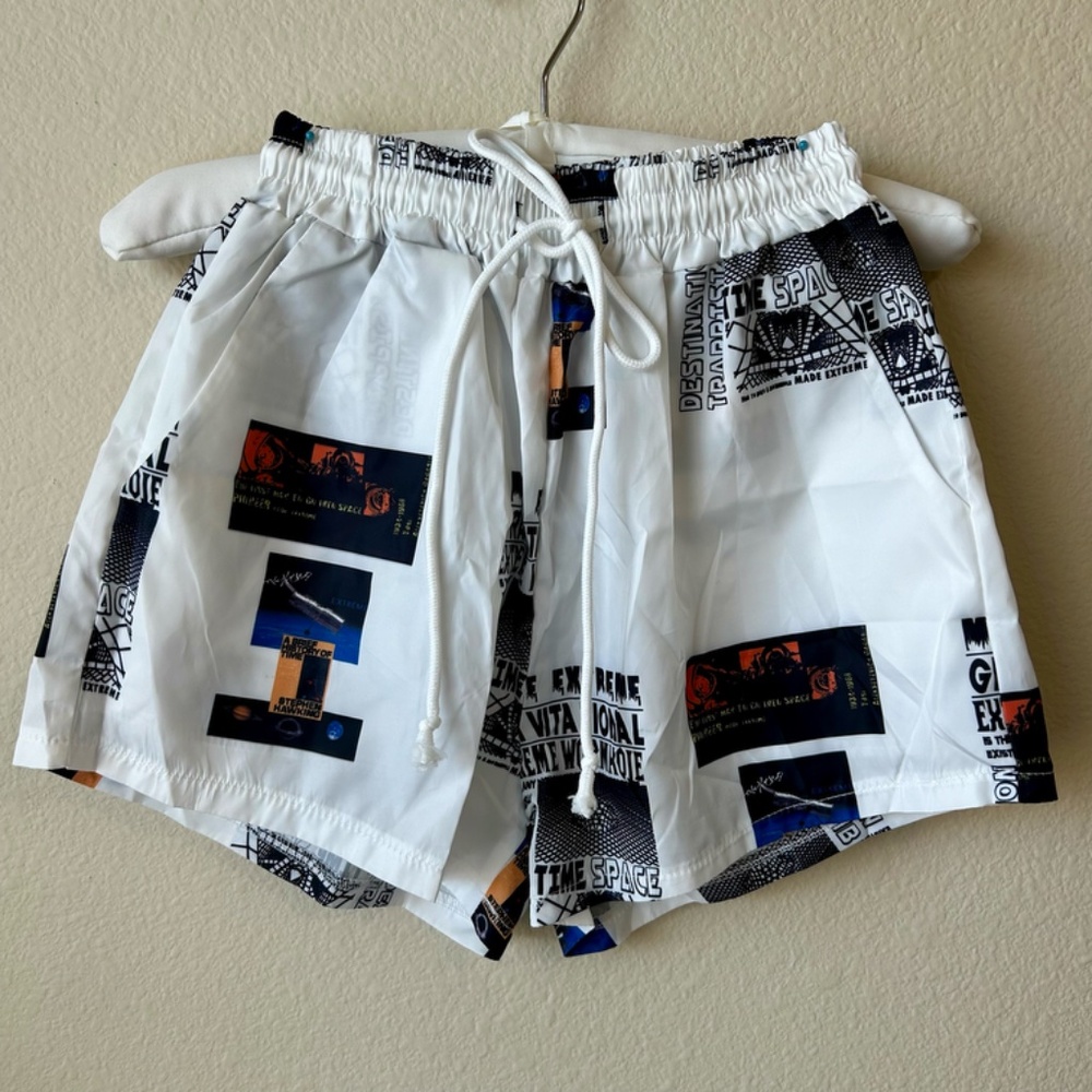 Sports Shorts With Back Pockets Tie Waist Time Space Made Extreme by Shein Small - Picture 12 of 12